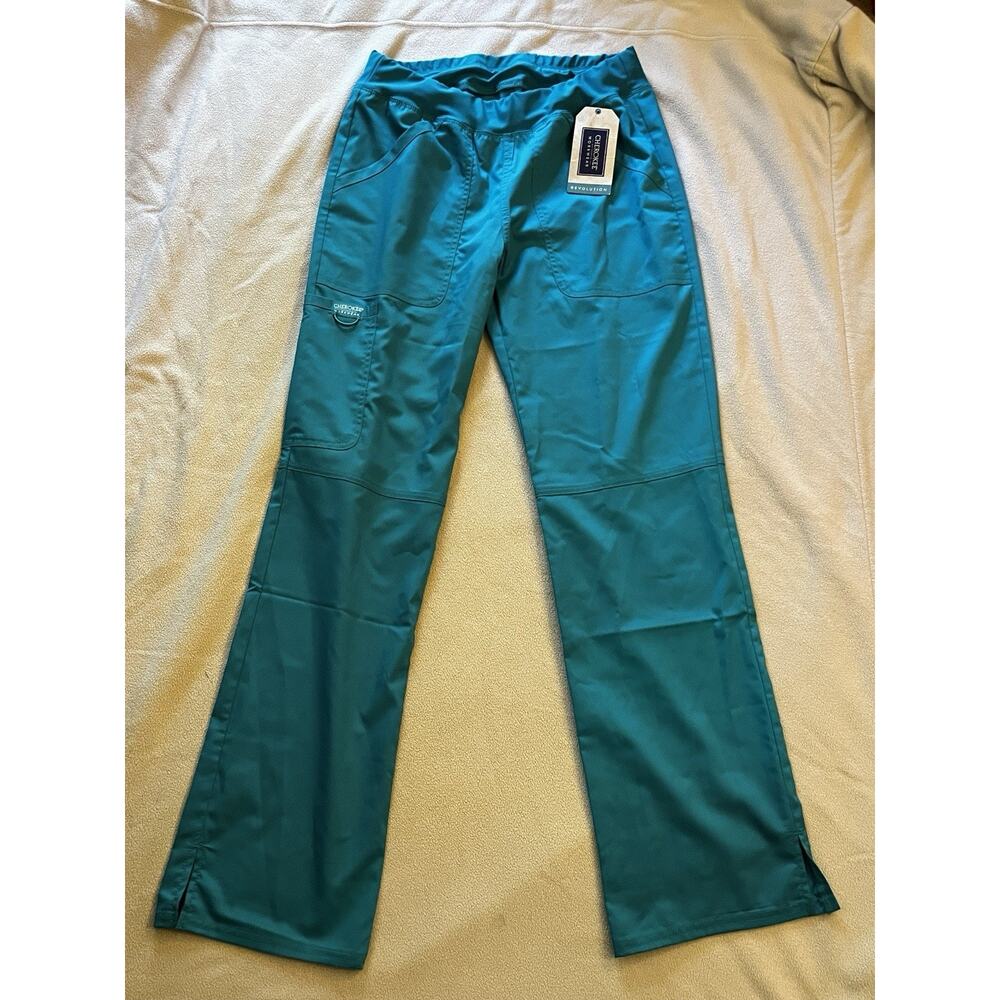 Cherokee Workwear Teal Scrub Pants Women Size XS WW110 NWT